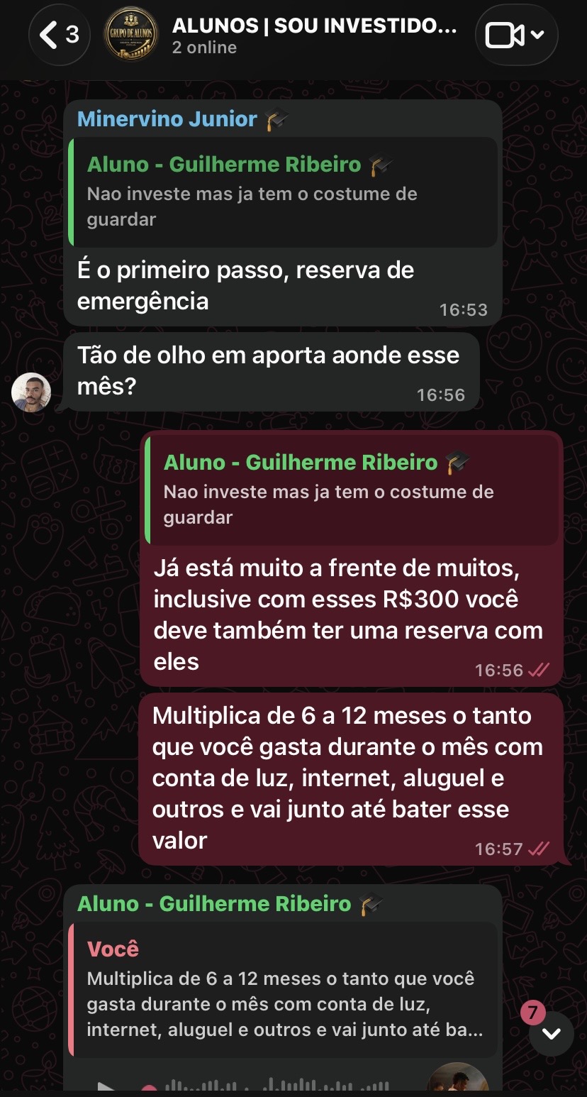 Conversa no grupo de alunos - 2