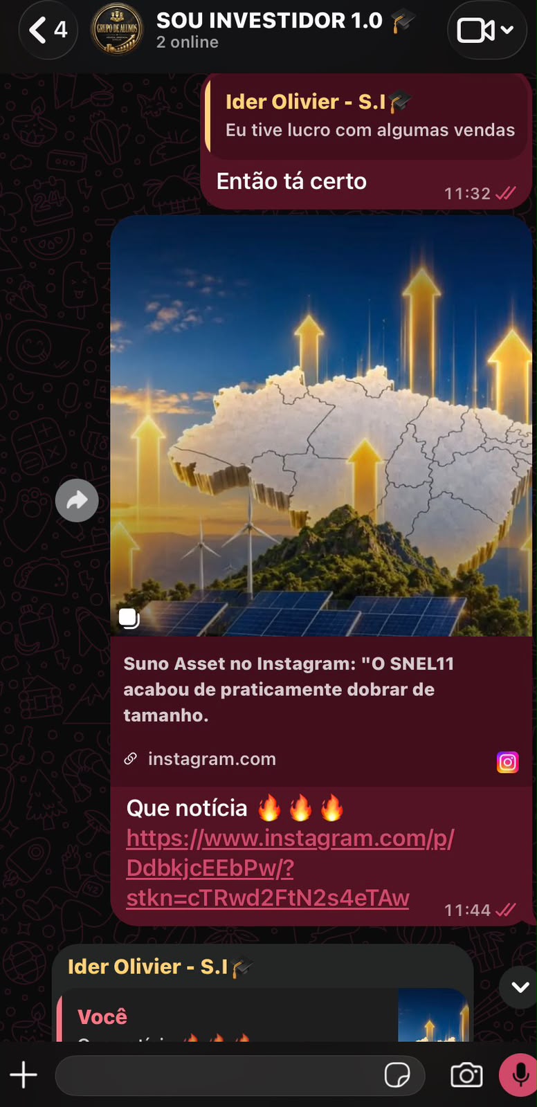 Conversa no grupo de alunos - 6