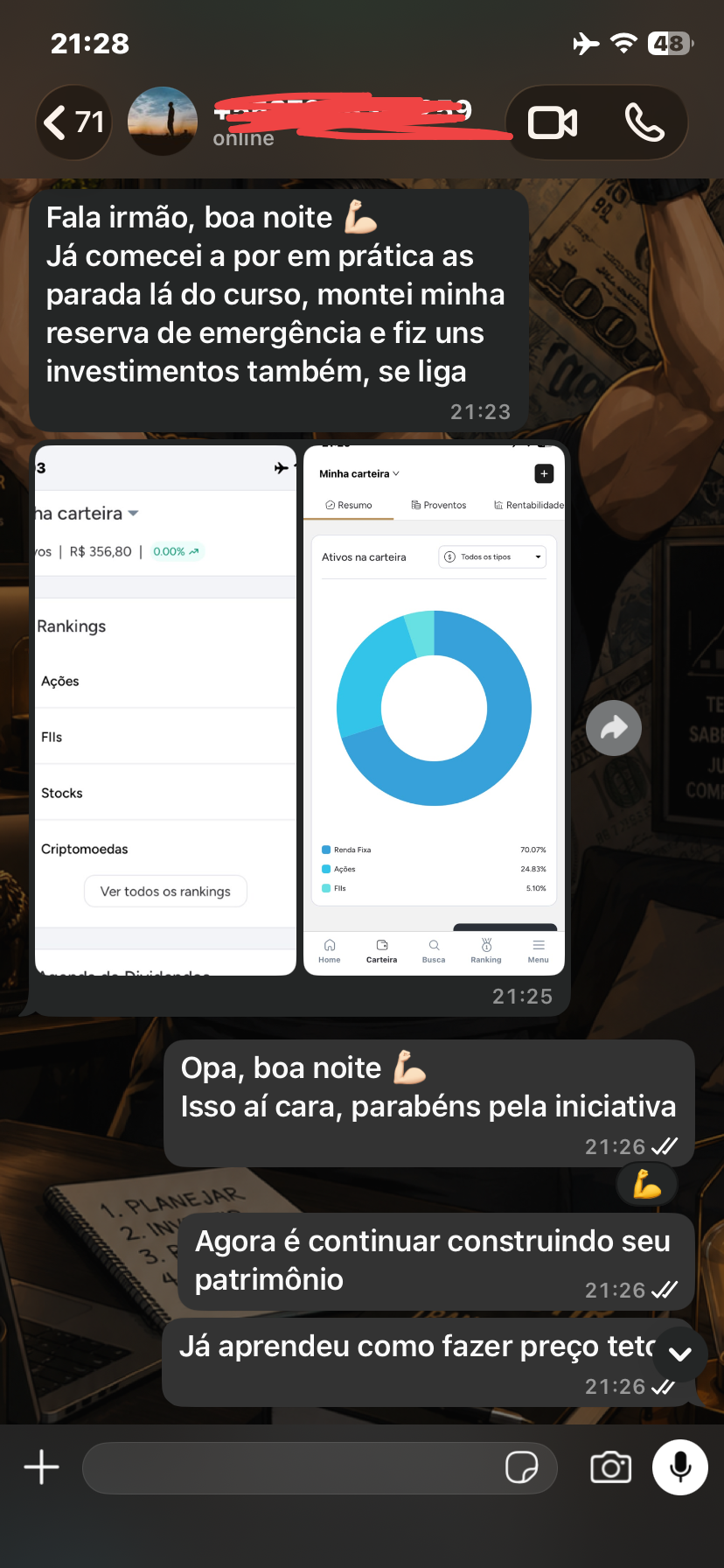 Depoimento de aluno do SOU INVESTIDOR 1.0 - 1